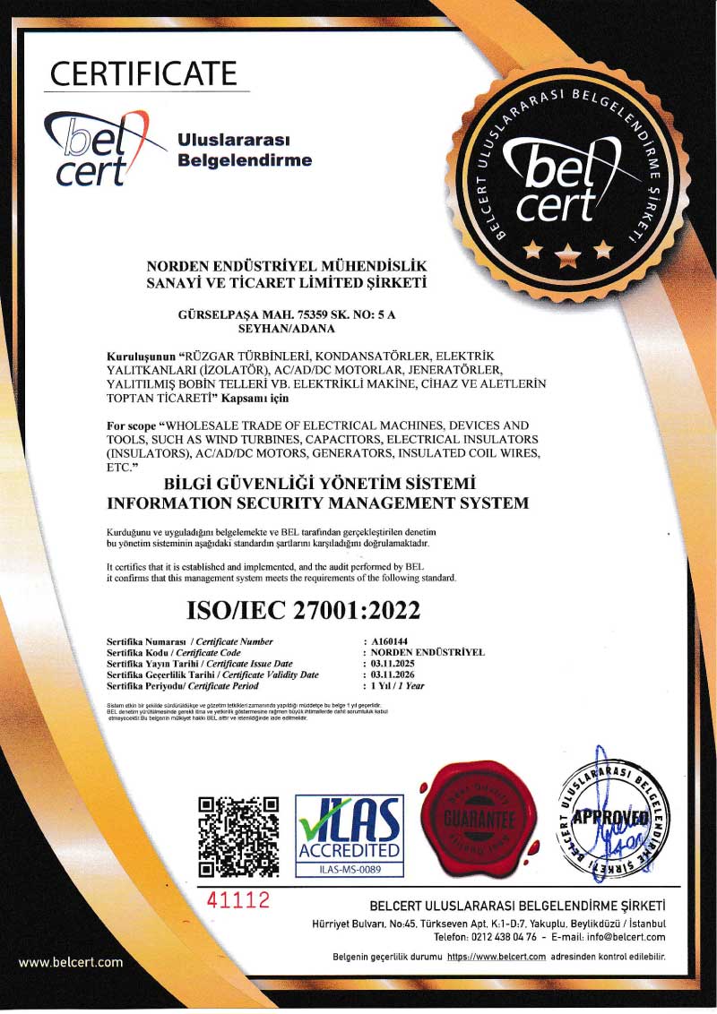 vana ISO/IEC 27001:2022 Belgesi